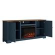 Pemberley Row Wood Navy TV Stand Farmhouse Fireplace 70
