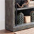Pemberly Row 8' Tall Wood Bookcase Wall With Ladder Aged Office Bookcases - Gray