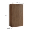 Pemberley Row Wood Walnut Wardrobe Rectangular Adjustable Shelves 71