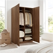 Pemberley Row Wood Walnut Wardrobe Rectangular Adjustable Shelves 71