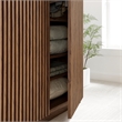 Pemberley Row Wood Walnut Wardrobe Rectangular Adjustable Shelves 71