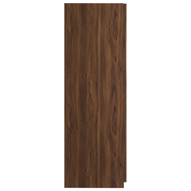 Pemberley Row Wood Walnut Wardrobe Rectangular Adjustable Shelves 71