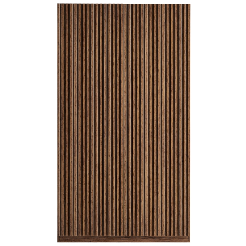Pemberley Row Wood Walnut Wardrobe Rectangular Adjustable Shelves 71