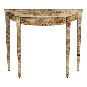 Pemberly Row Engineered Wood 36&quot Console Table in Light Brown Burl