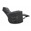 Pemberly Row Fabric Power Lift Glider Recliner in Charcoal/Mediterranean
