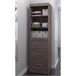 Pemberly Row 25W Closet Organizer with Drawers in Bark Gray - Engineered Wood