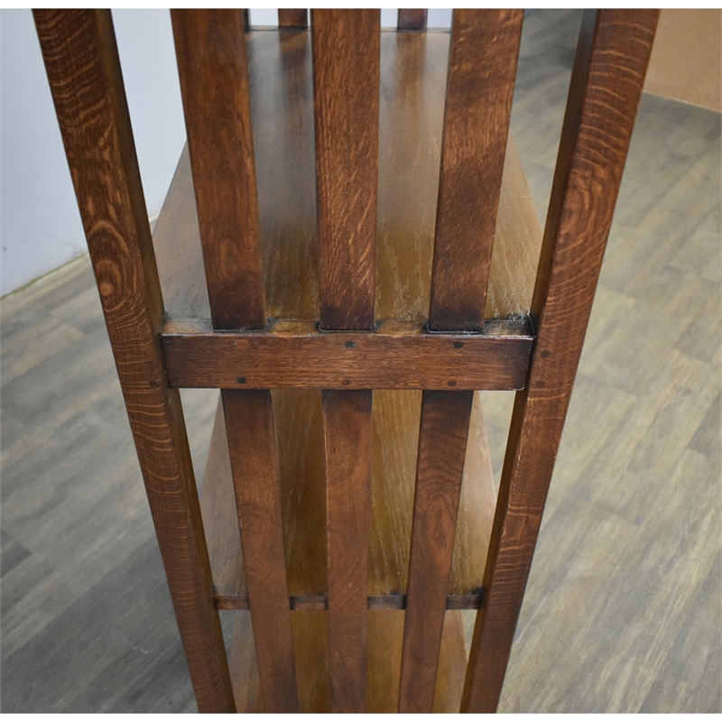 Pemberly Row Traditional Wood Open Bookcase in Walnut Oak Finish