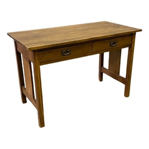 Pemberly Row Traditional Wood and Metal Writing Desk in Walnut