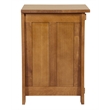 Pemberly Row Mission Tapered Leg Narrow Nightstand in Walnut