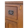 Pemberly Row Mission Tapered Leg Narrow Nightstand in Walnut