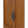 Pemberly Row Mission Tapered Leg Narrow Nightstand in Walnut