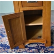 Pemberly Row Mission Tapered Leg Narrow Nightstand in Walnut