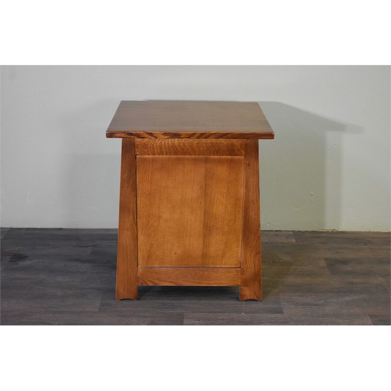 Pemberly Row Mission Solid Quarter Sawn Oak Keyhole End Table
