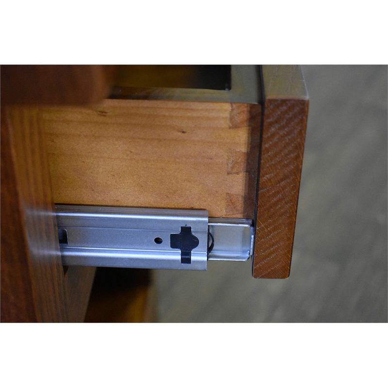 Pemberly Row Mission Solid Quarter Sawn Oak Keyhole End Table