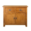 Pemberly Row Traditional 2-Drawer Solid Wood Cabinet in Cherry