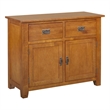 Pemberly Row Traditional 2-Drawer Solid Wood Cabinet in Cherry