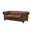 Pemberly Row Top Grain Leather Chesterfield 72