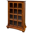 Pemberly Row Traditional Wood Display Bookcase in Cherry Finish