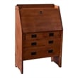 Pemberly Row Traditional Wood Secretary Desk in Light Brown Finish