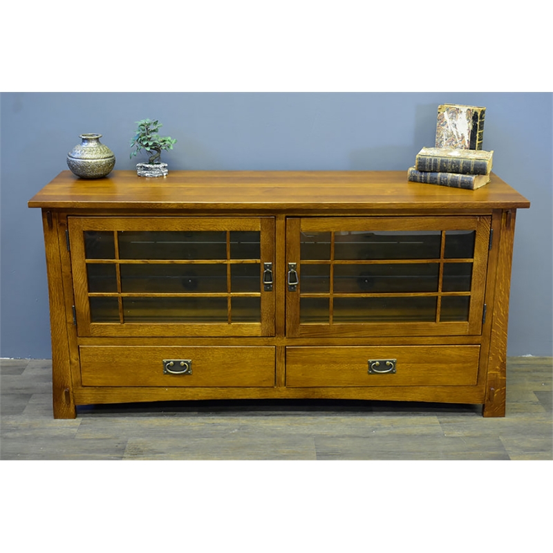 Pemberly Row Traditional Wood TV Stand for TVs up to 60