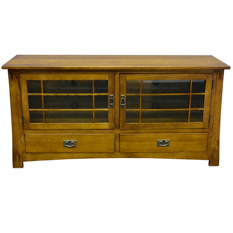 Pemberly Row Traditional Wood TV Stand for TVs up to 60