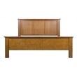 Pemberly Row Traditional Mission Solid Wood King Panel Bed in Cherry