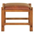 Pemberly Row Mission Spindle Stool - Quarter Sawn Oak & Leather Michael's Cherry