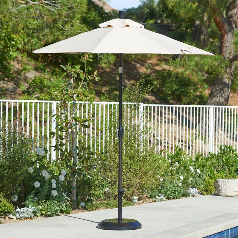 Pemberly Row 7.5' Aluminum Pole Patio Umbrella in Terrace Adobe
