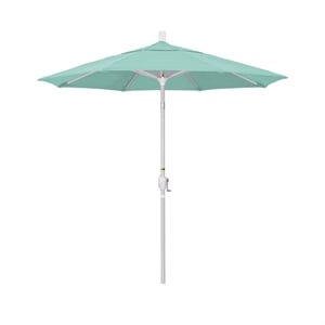 Pemberly Row 7.5' Patio Umbrella in Sun brella Spectrum Mist/Matted White