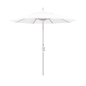 Pemberly Row 7.5' Patio Umbrella in Sun brella Natural/Matted White