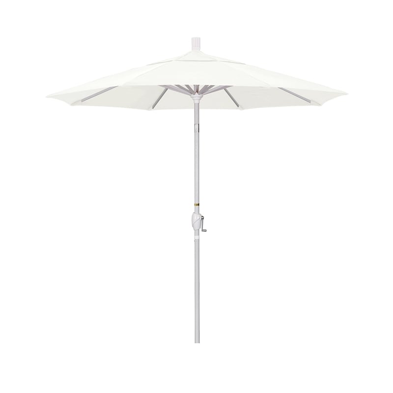 Pemberly Row 7.5' Patio Umbrella in Sun brella Canvas/Matted White
