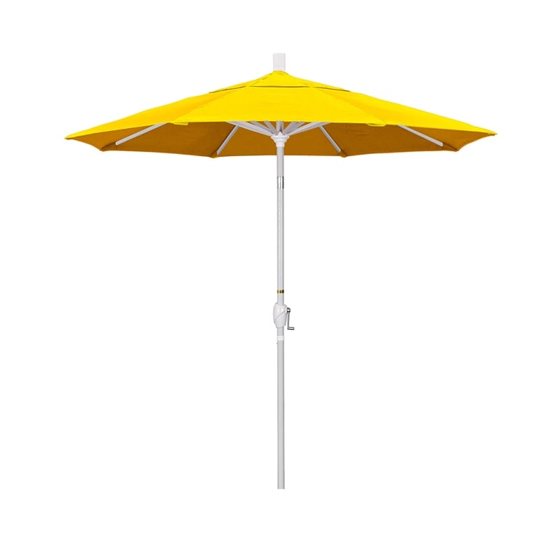 Pemberly Row 7.5' Patio Umbrella Sun brella Sunflower Yellow/Matted White