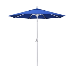Pemberly Row 7.5' Patio Umbrella in Olefin Royal Blue/Matted White