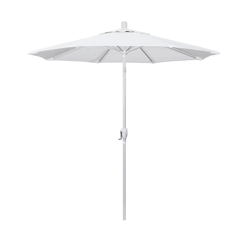 Pemberly Row 7.5' Patio Umbrella in Olefin White/Matted White