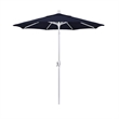 Pemberly Row 7.5' Patio Umbrella in Olefin Navy Blue/Matted White