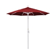 Pemberly Row Contemporary 7.5' Patio Umbrella in Olefin Red/Matted White