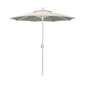 Pemberly Row 7.5' Patio Umbrella in Olefin Antique Beige/Matted White