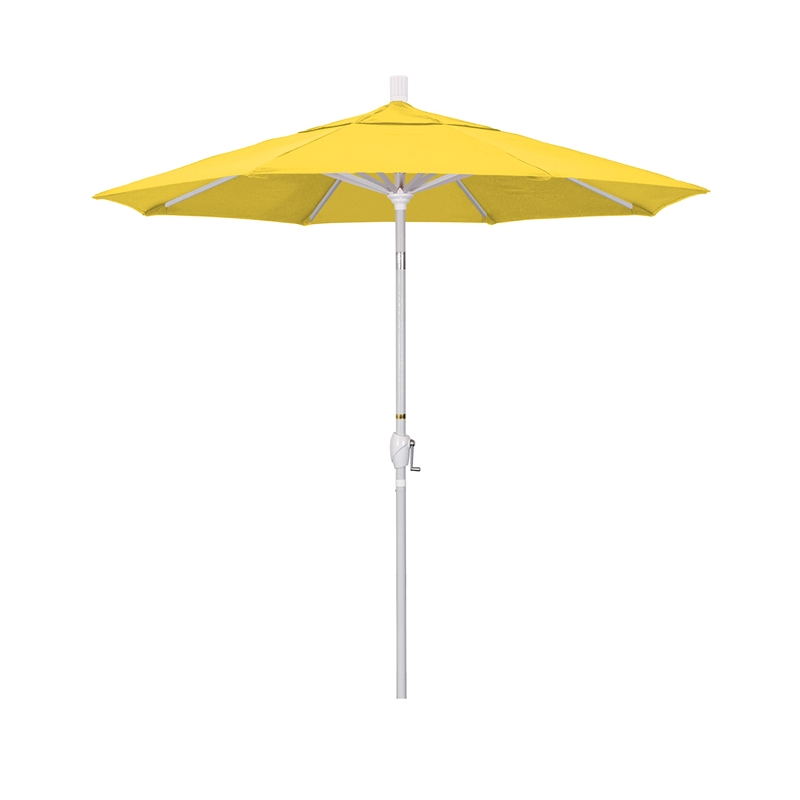 Pemberly Row 7.5' Patio Umbrella in Olefin Lemon/Matted White