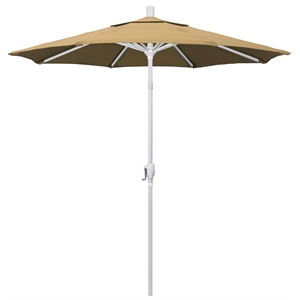 Pemberly Row Contemporary 7.5' Aluminum Pole Patio Umbrella in Champagne
