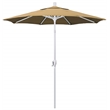 Pemberly Row Contemporary 7.5' Aluminum Pole Patio Umbrella in Champagne