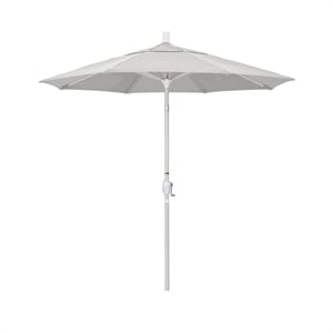 Pemberly Row 7.5' Patio Umbrella in Olefin Woven Granite/Matted White