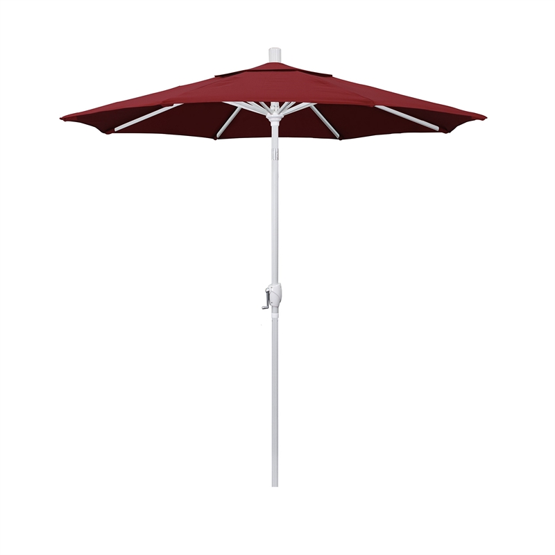 Pemberly Row 7.5' Patio Umbrella in Pacifica Red/Matted White