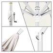 Pemberly Row 7.5' Patio Umbrella in Pacifica Natural/Matted White