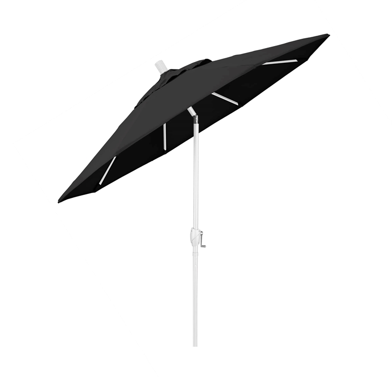 Pemberly Row 7.5' Patio Umbrella in Pacifica Black/Matted White