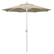 Pemberly Row Contemporary 7.5' Fabric Patio Umbrella in Beige