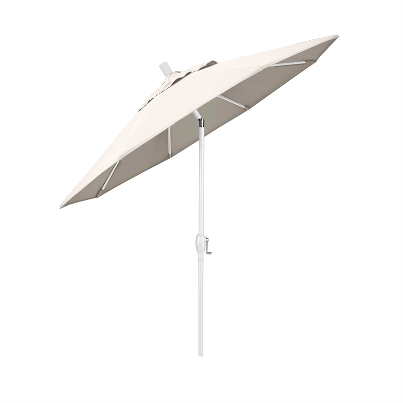 Pemberly Row 7.5' Patio Umbrella in Pacifica Canvas/Matted White