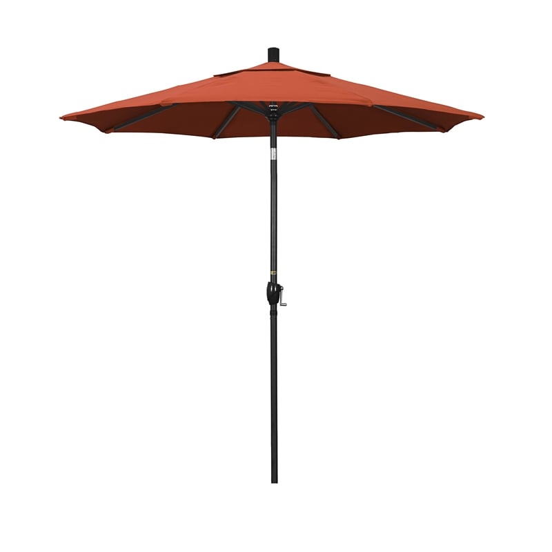 Pemberly Row 7.5' Patio Umbrella in Olefin Sunset/Stone Black