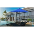 Pemberly Row 9' Patio Umbrella in Sun brella 1A Pacific Blue/Bronze