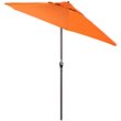 Pemberly Row 9' Tilt Crank Lift Patio Umbrella in Tuscan Orange
