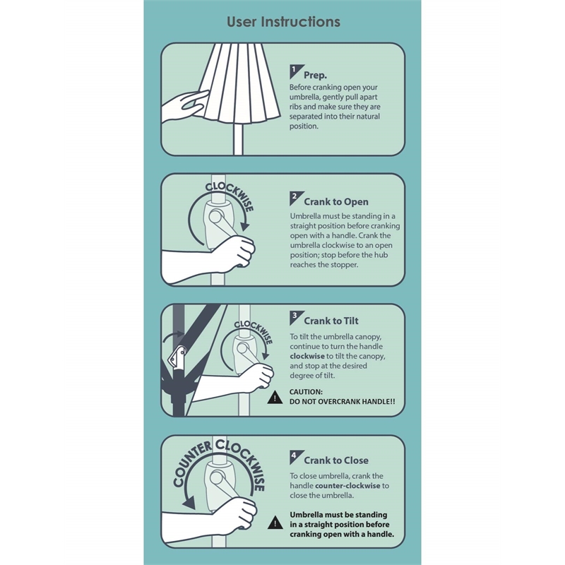 Pemberly Row 9' Olefin Tilt Crank Lift Patio Umbrella in Teak